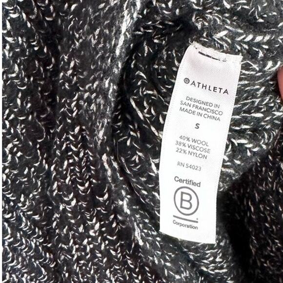 Athleta Shasta V-neck Sweater Heathered Black size Small - Picture 5 of 7